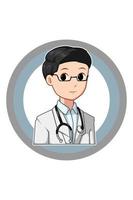 Doctor in labor day cartoon illustration vector