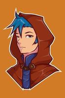 Boy with cloak character design vector