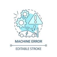 icono de concepto de error de máquina. vector