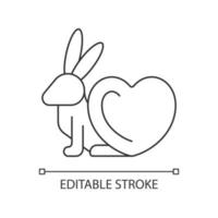 Cruelty free linear icon vector