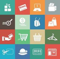 iconos de compras conjunto ilustración vector