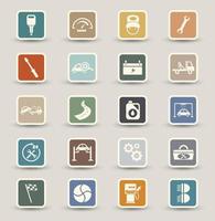 Car service maintenance icons set illustration vector