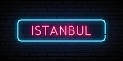 Istanbul neon sign. vector