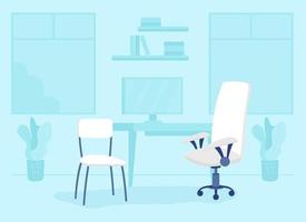 Consulting room in health facility flat color vector illustration