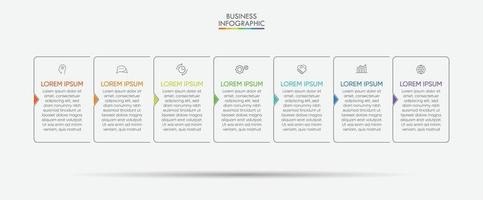 Business data visualization timeline infographic template vector