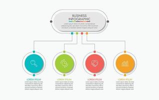 plantilla de infografía de círculo de negocios vector