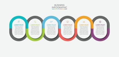 Business data visualization timeline infographic template vector
