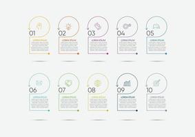 Business data visualization timeline infographic template vector