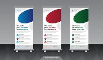 Design of vector white roll-up banners