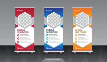 Modern Advertising Trend Business Roll Up Banner Stand Poster design