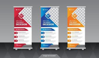 Modern business roll up banner design template vector