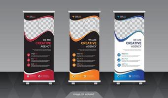 Corporate rollup or x banner design template vector