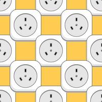 electrical outlet seamless pattern colored vector