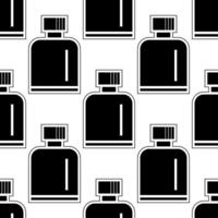 whiskey bottle seamless pattern black and white vector