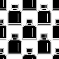 whiskey bottle seamless pattern black and white vector