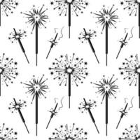 sparkler seamless background for holiday vector