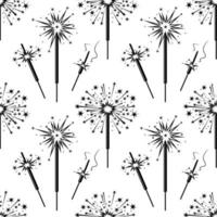 sparkler seamless background for holiday vector