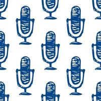 microphone karaoke seamless pattern doodle vector