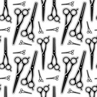 scissors barbershop seamless pattern vector