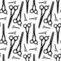 scissors barbershop seamless pattern vector