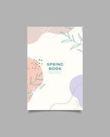 Abstract natural cover design spring book vector