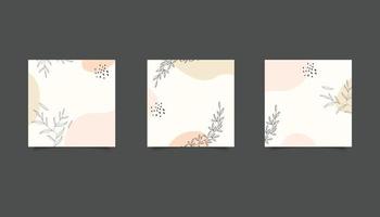 Abstract natural background for social media post vector