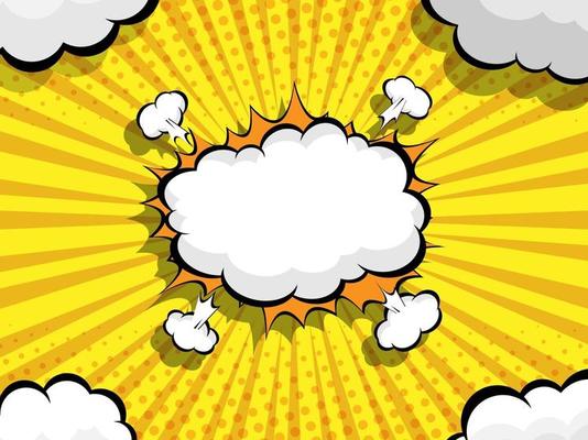 abstract comic book pop art speech bubble