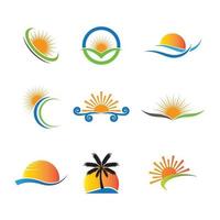 imagenes logo atardecer vector