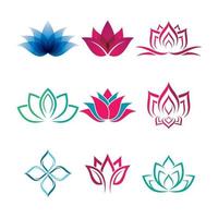 Beauty lotus logo images vector