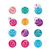 Beauty butterfly logo images vector