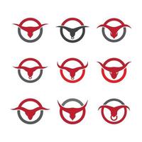 Bull head logo images vector