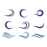 Water wave logo images vector