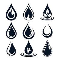 Water drop logo images vector