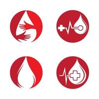 Blood drop logo images vector