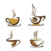 Coffee cup logo images vector