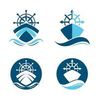 Cruise ship logo images vector