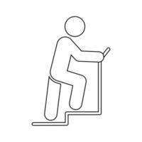 Man on treadmill icon People in motion active lifestyle sign vector