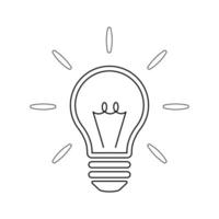 Light bulb or idea and inspiration simple icon vector