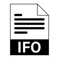 diseño plano moderno del icono de archivo ifo para web vector