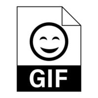 diseño plano moderno del icono de archivo gif para web vector