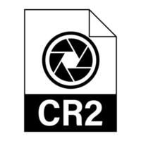 Modern flat design of CR2 file icon for web vector