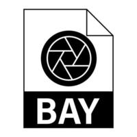 Modern flat design of BAY file icon for web vector