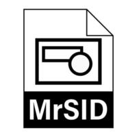 Modern flat design of MrSID file icon for web vector