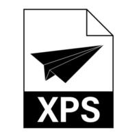 diseño plano moderno del icono de archivo xps para web vector