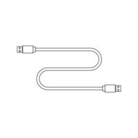 Simple illustration of usb data cable vector