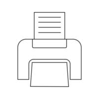Simple illustration of printer Personal computer component icon vector