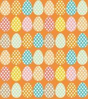 de patrones sin fisuras con huevos de Pascua multicolores decorados con estrellas. vector