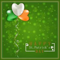 St. Patrick's Day banner. Inflatable balloons vector