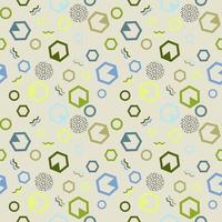 Seamless pattern in memphis style with simple geometric shapes vector