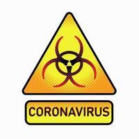 Sign of biological protection. The spread of corona. hazard symbo vector